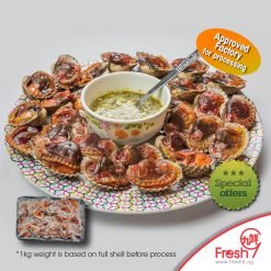 Half Shell Cockle 1kg*/tray