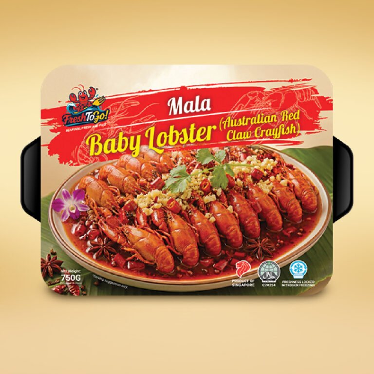 Halal Ready-to-Eat Mala Baby Lobster(Australian Red Claw Crayfish) 加热即食麻辣小龙虾 (750g)