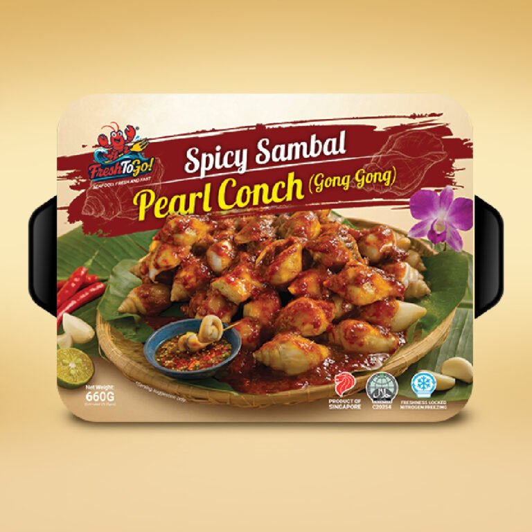 Halal Ready-to-Eat Spicy Sambal Pearl Conch (Gong Gong) Heat & Eat 加热即食烧烤香辣贡贡海螺 (660g)