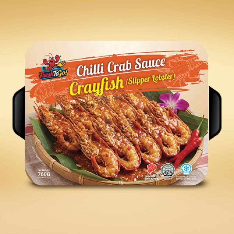 Halal Ready-to-Eat Chilli Crab Sauce Crayfish (Slipper Lobster) 加热即食辣椒螃蟹虾婆 (760g)