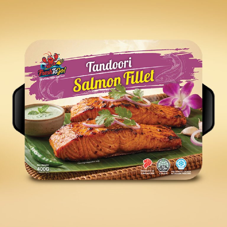 Halal Ready-to-Eat Tandoori Salmon Fillet 加热即唐多里三文鱼片 (400g)