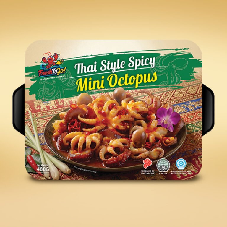 Halal Ready-to-Eat Thai Style Spicy Mini Octopus | Heat & Eat | 加热即食泰式甜辣小章鱼 (480g)