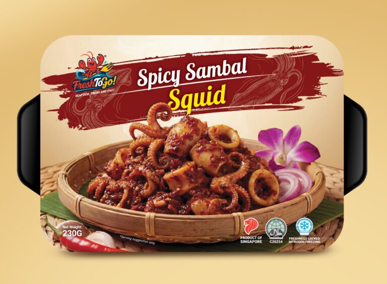Halal Certified Ready-to-Eat Spicy Sambal Squid (Single Pack/230g) | Heat & Eat | 加热即食烧烤香辣鱿鱼